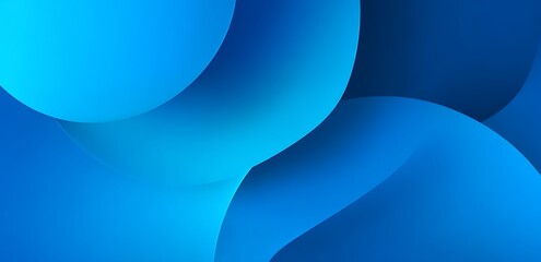 Abstract blue fluid shapes with smooth gradients and soft lighting