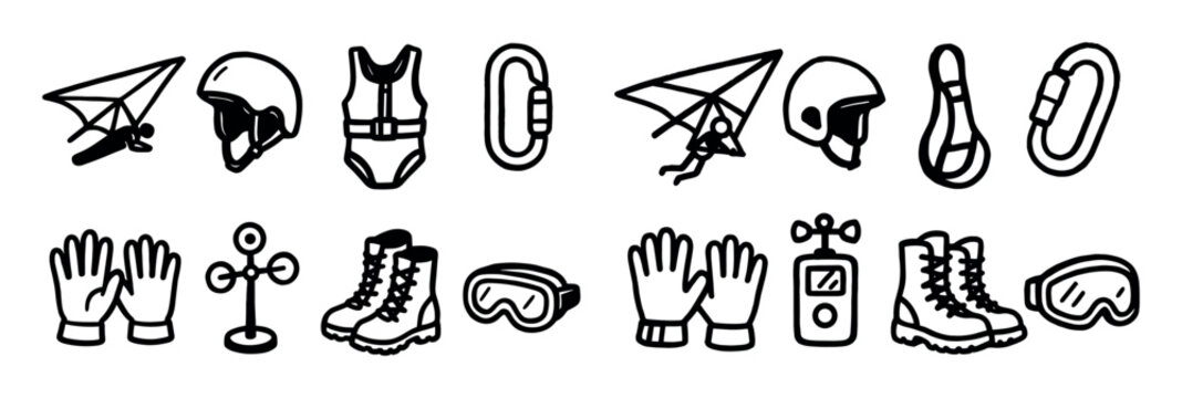 Hang Gliding Gear Icons