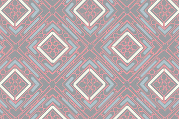 Dreamy pastel seamless geometric patterns with a digital glow for social media, fabrics, and stationery