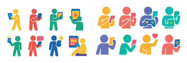 Phone Addiction Icons