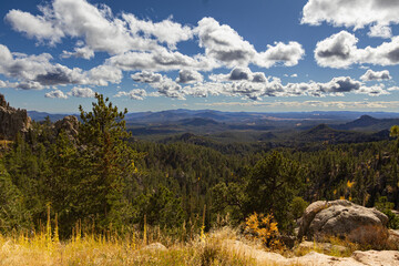 View from the Needles Highway in Custer State Park in South Dakota