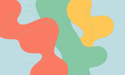 This vibrant digital artwork showcases whimsical shapes in bold colors on a graph paper background, blending creativity and playfulness in a unique abstract design.