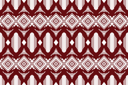 red and white seamless pattern of geometric for wallpaper, card, textile, curtains, cloth.