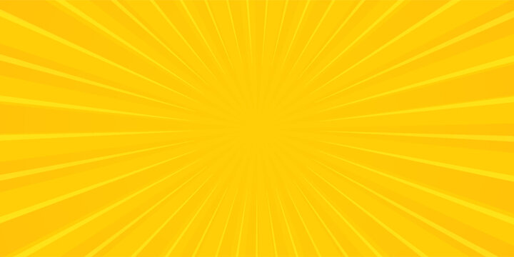 Abstract orange comic background. Art pop cartoon backdrop. Halftone effect pattern. Fun anime texture. Starburst manga style bg. Mark popart radial gradient. Spiral, swirl, comic rays.