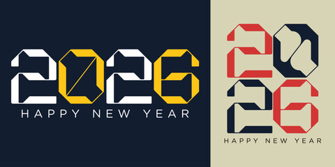 

Modern Happy New Year 2026 Vector Illustration, High Resolution Vector art, Stylish, Elegant, Simple,