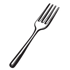 fork vector on white background