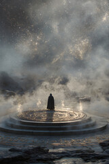 Mystical Guardian Amidst Clestial Secrets: UnveilingAncient Mysteries Beyond te Veil of Reality