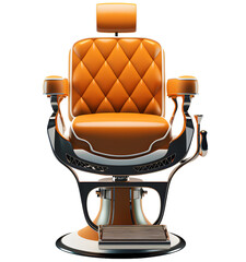 vintage barber chair, isolated background.