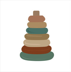 children's stacking toys.Children s pyramid. Bright color children s illustration with the image of children s pyramids.