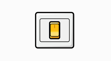 Modern Golden Toggle On Switch Icon