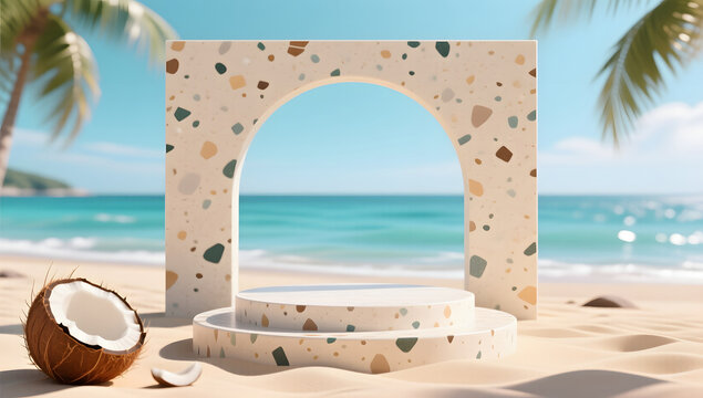 3D scene e-commerce product booth background creative space material