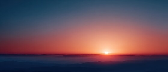 Obraz premium Minimal concept of fresh start sunrise over horizon with 2026 text overlay, inspirational mood,