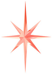 3D素材_オーナメント_星_ピンク