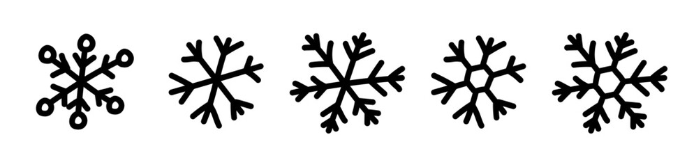snow doodle hand drawing sketch winter snowflakes