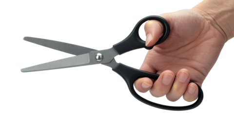 Hand Holding Scissors Open | Crafting, Cutting, or Barber Tool for DIY Projects