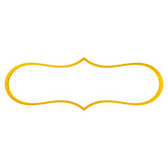 Islamic golden elegant text frame &ndash; Graceful ornamental outline inspired by Islamic geometry, offering a classic and timeless look for modern layouts.