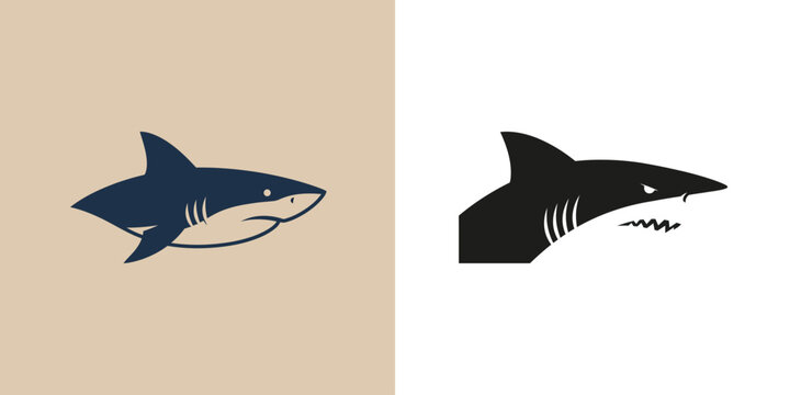 Shark Silhouette Illustration in Vector Format - Marine Predator Graphic