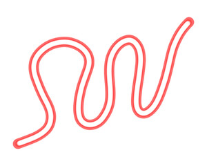 Fototapeta premium Red Neon Color Geometric Random Shapes On Transparent Background