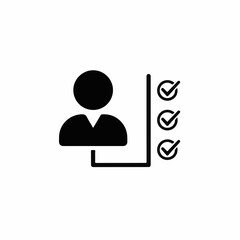 User Profile Checklist Icon – Task Completion & Evaluation Vector