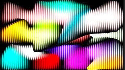 Abstract geometric pattern with bold color blocks and sharp lines