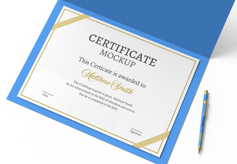 Certificate Mockup Template
