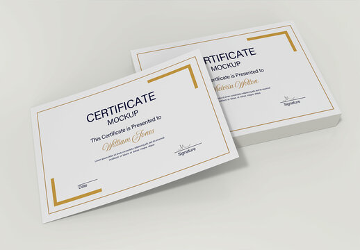 Certificat Mockup Set
