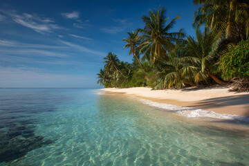 Elysian Oasis: The Pristin Sanctuary of Untouched Isand Amidst Azure Waves andLush Greenery