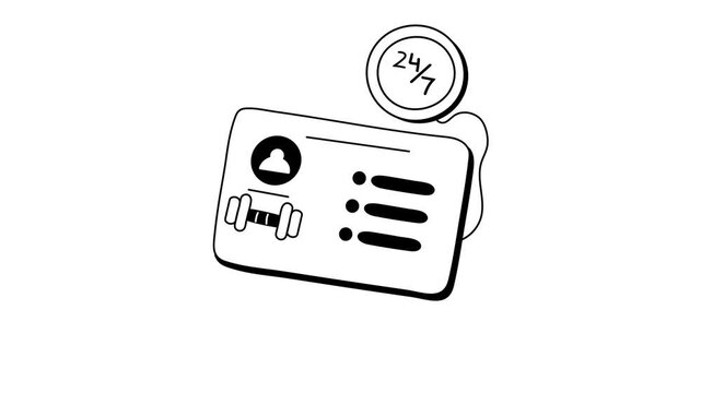 Gym membership card for access to fitness facilities and training