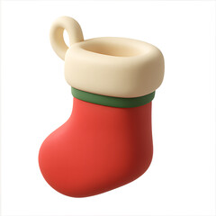 Decorative Christmas stocking ornament for holiday decor, featuring a plush design with a small loop for hanging.