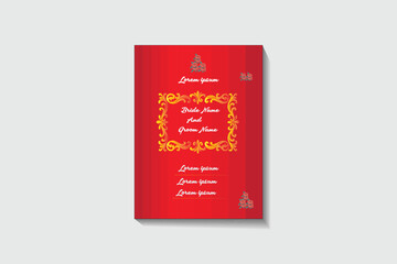 Gradient wedding invitation template design