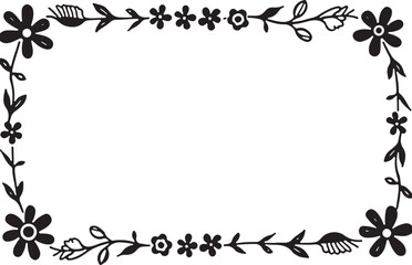Vintage Floral Border Frame 