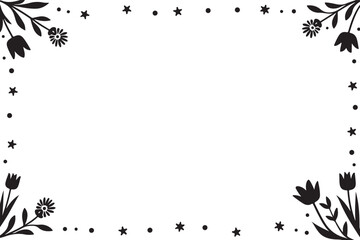 Vintage Floral Border Frame 