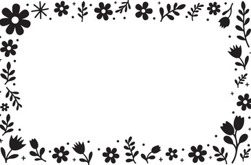 Vintage Floral Border Frame 