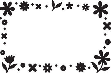 Vintage Floral Border Frame 