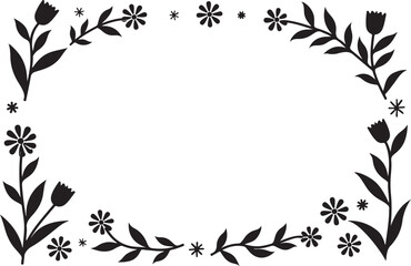 Vintage Floral Border Frame 