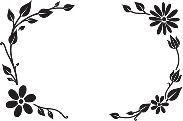 Vintage Floral Border Frame 