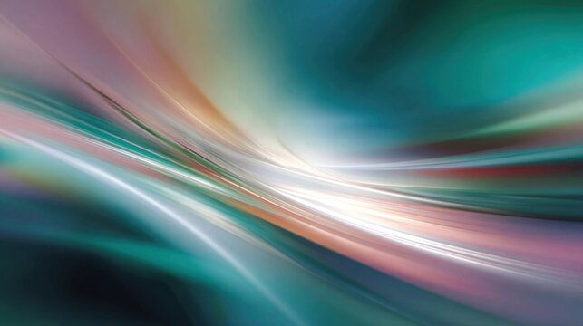 A colorful abstract image featuring smooth flowing lines and gradients, creating a sense of motion and depth.