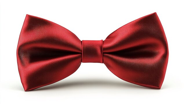 Elegant red satin bow tie for weddings, proms, and formal events - add a touch of classic style to your special occasion with this sophisticated accessory