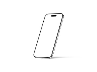 Smartphone Transparent PNG Image with Realistic Shadow | Blank template for mockup
