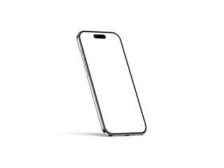 Smartphone Transparent PNG Image with Realistic Shadow | Blank template for mockup
