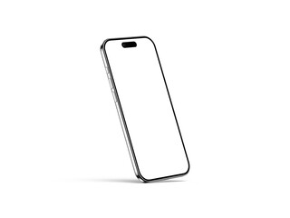 Smartphone Transparent PNG Image with Realistic Shadow | Blank template for mockup
