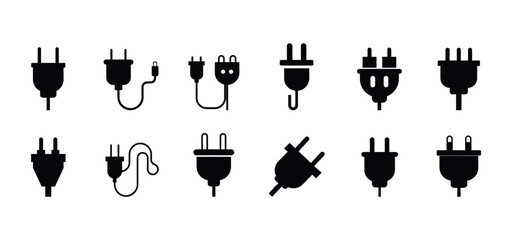Electric power plug collection set, various types, connection