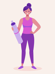 woman with bottle of water