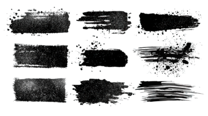 Digital textures featuring various brushstroke effects with bubbles and splashes, ideal for artistic design applications.