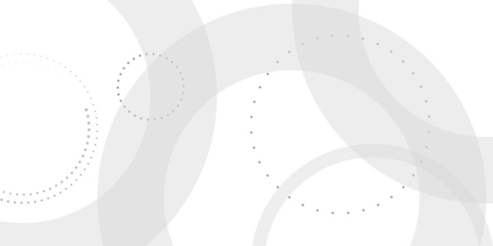 Abstract white geometric overlapping circle background with shadow. abstract dotted wave background. hand drawn dotted path route line isolated.  