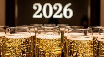 Raise a glass to 2026 New Year's Eve celebration sparkling champagne cheers friends