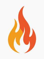 A bold and vibrant stylized flame graphic featuring flowing shapes and gradient colors that represent heat, energy, creativity, and warmth in a visually appealing manner.