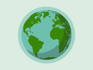 A detailed representation of the Earth showcasing landmasses and oceans in a stylized globe design, perfect for conveying global themes and environmental awareness.
