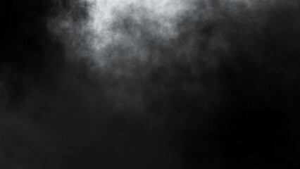 Obraz premium White fog or smoke on black background. 