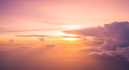 Dreamy Pastel Cloud Background With Sunlight Glow
